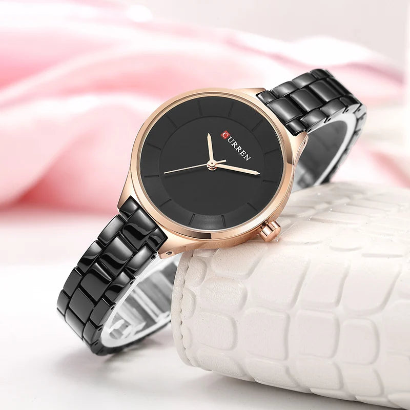 Steel Band Quartz Female Wrist Watch