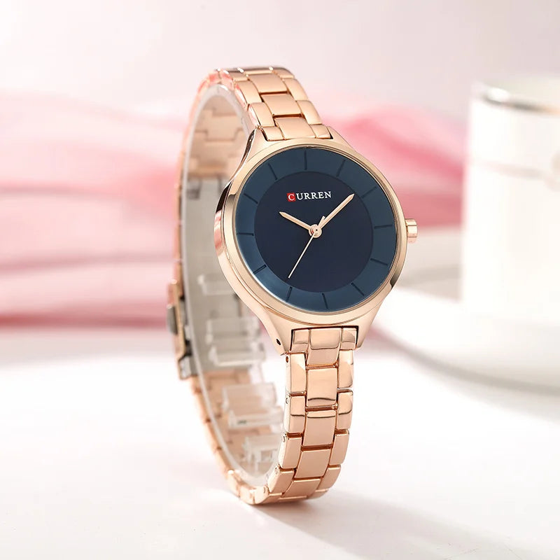 Steel Band Quartz Female Wrist Watch