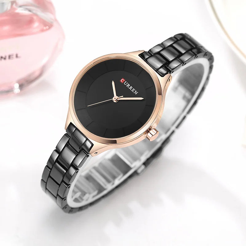 Steel Band Quartz Female Wrist Watch