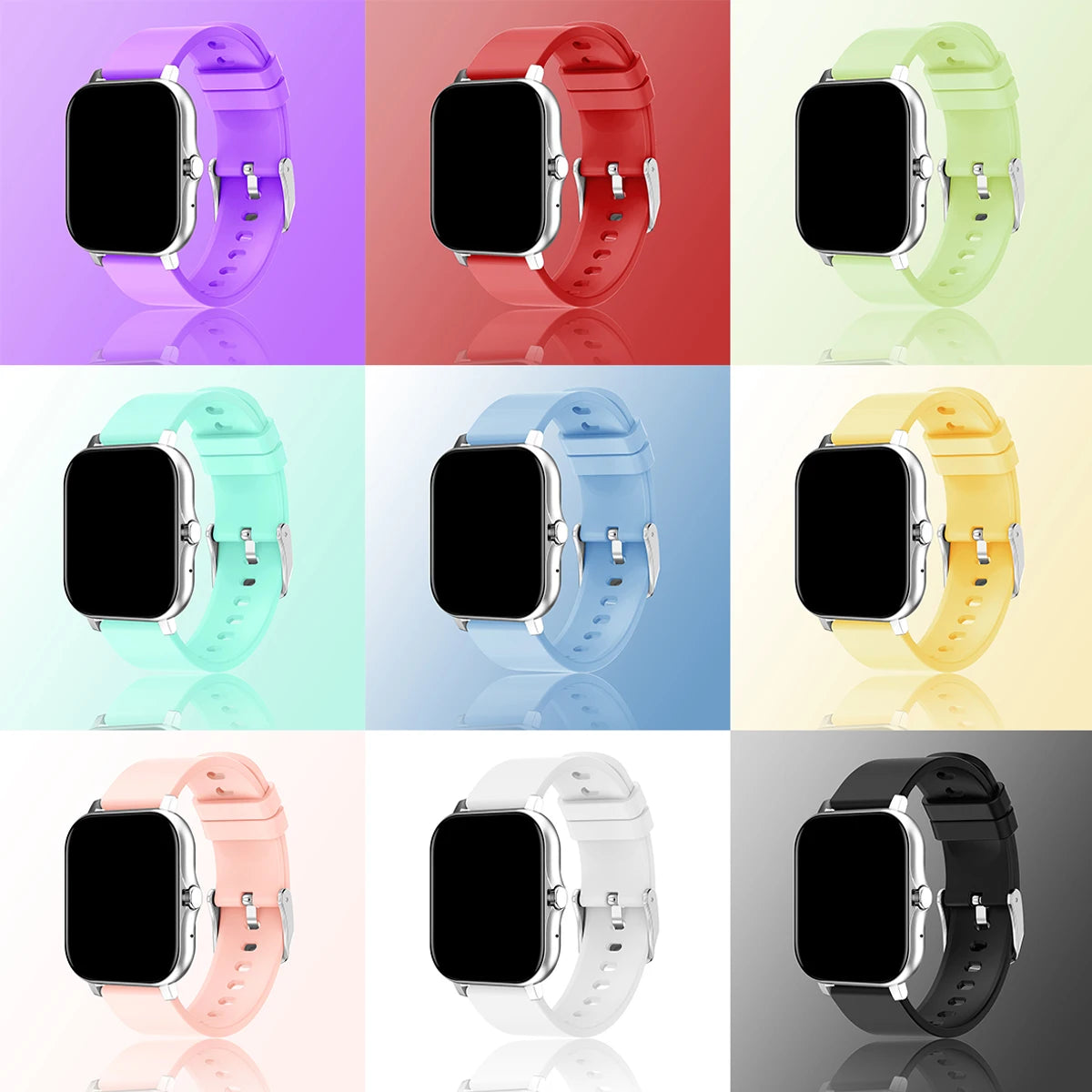 Silicone Strap Smartwatch IOS And Android